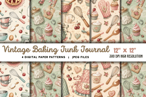 Download Vintage Baking Junk Journal Background - Junk journal Collection