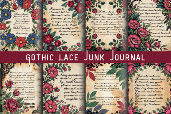 Download Gothic Lace Junk Journal - Junk journal Collection
