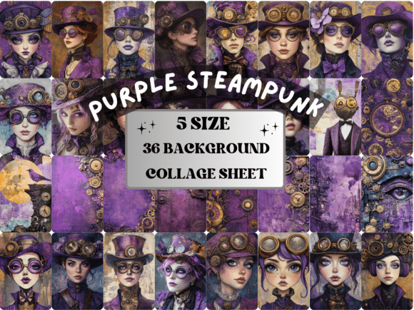 Download Purple Steampunk Collage Journal Paper - Journal paper Collection