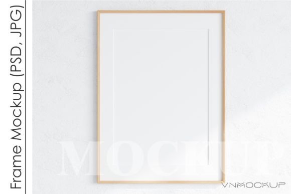 Download Minimalist Frame Mockup, Vertical Wooden - Vertical Collection