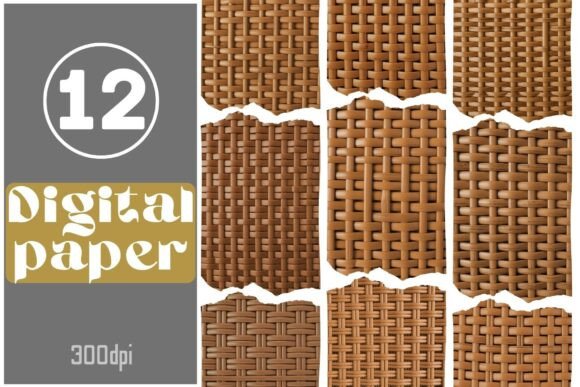 Download Woven Texture Digital Paper Set - Woven texture Collection