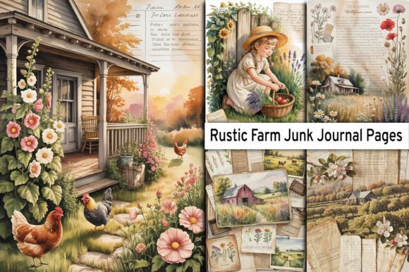 Download Rustic Farm Junk Journal Pages - Premium Resources