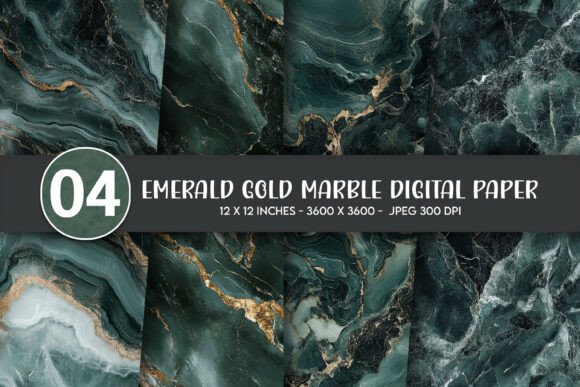 Download Emerald Gold Marble Digital Paper - Emerald gold marble Collection